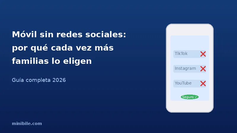 Móvil sin redes sociales para familias - guía completa 2026 MiniBile