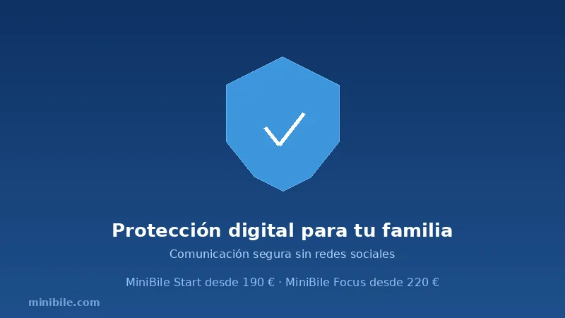 Protección digital para familias con MiniBile - móvil seguro sin redes sociales